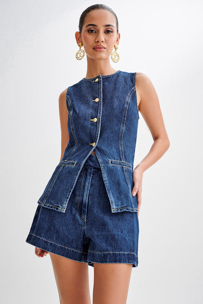 REBECCA | DENIM TOP + FREE SHORT