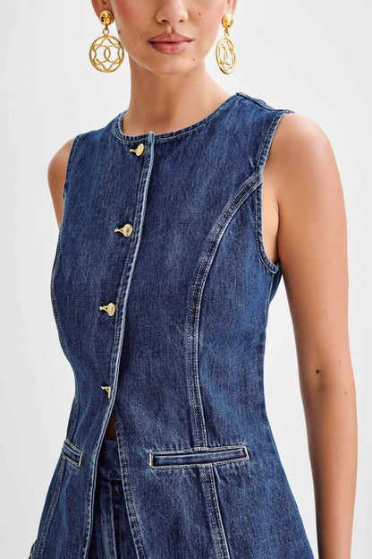 REBECCA | DENIM TOP + FREE SHORT