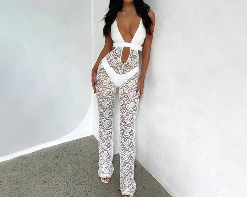 ARIA | V LACE JUMPSUIT