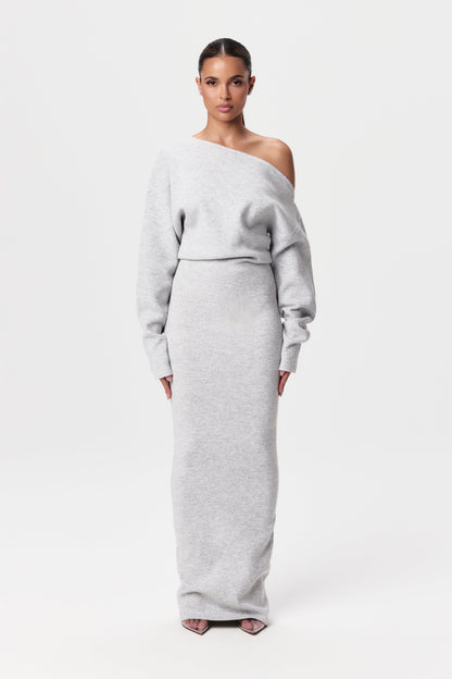 DIANA | OFF-SHOULDER SWEATER DRESS