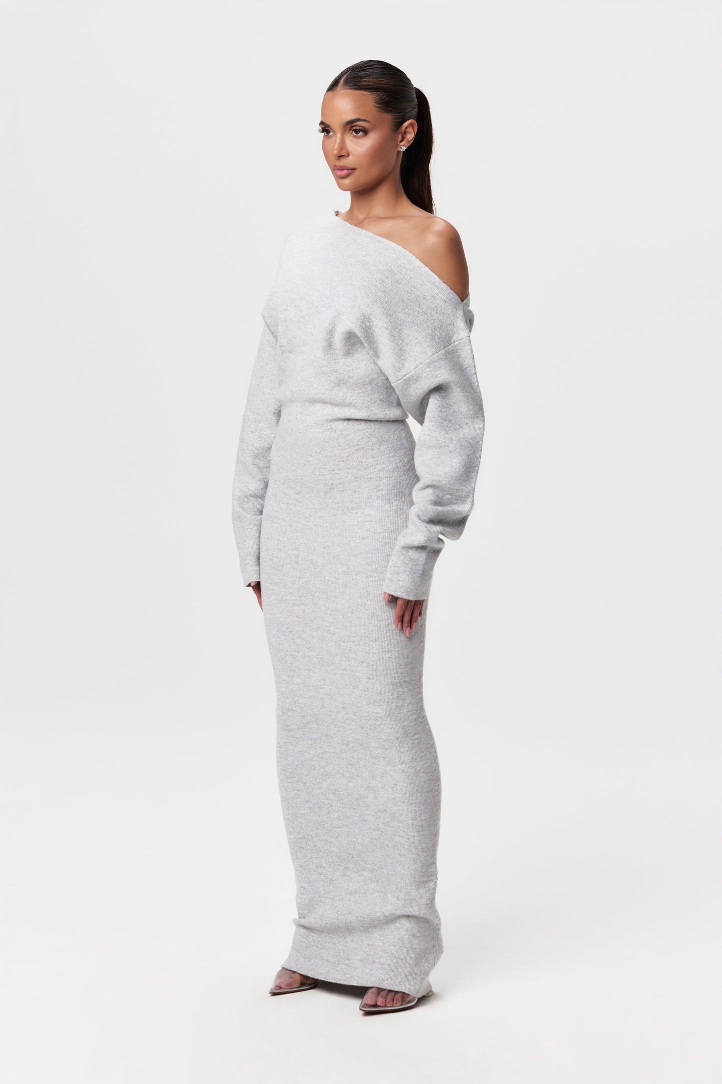 DIANA | OFF-SHOULDER SWEATER DRESS