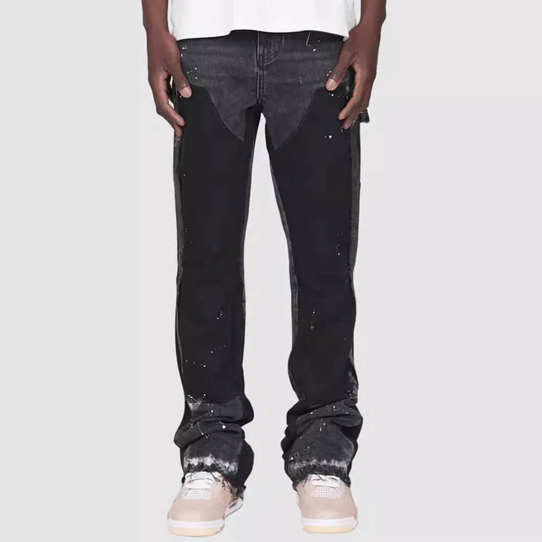 JACKY | WASHED PAINT FLARED JEANS